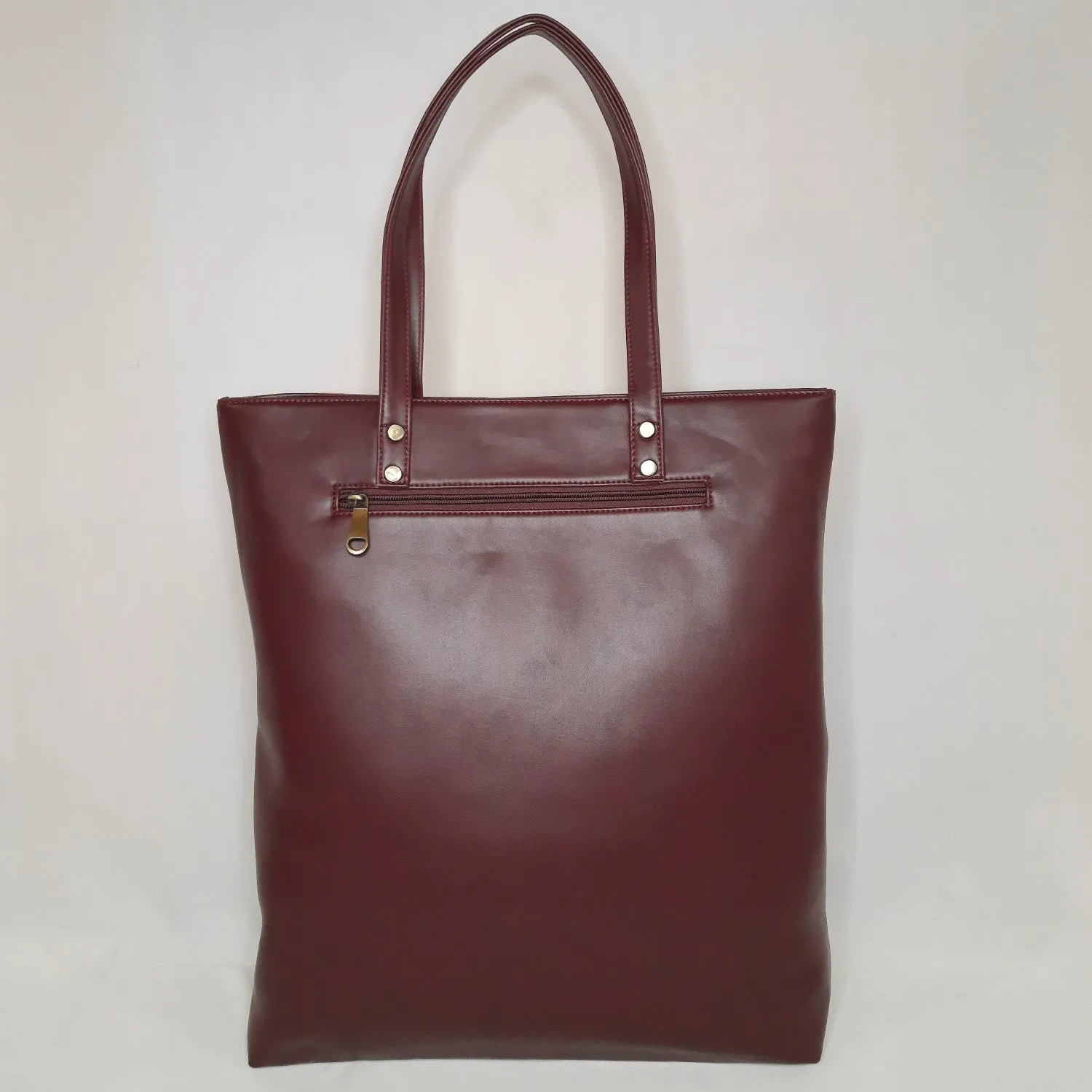 Premium Ajrakh Pattern PU Leather Tote Bag