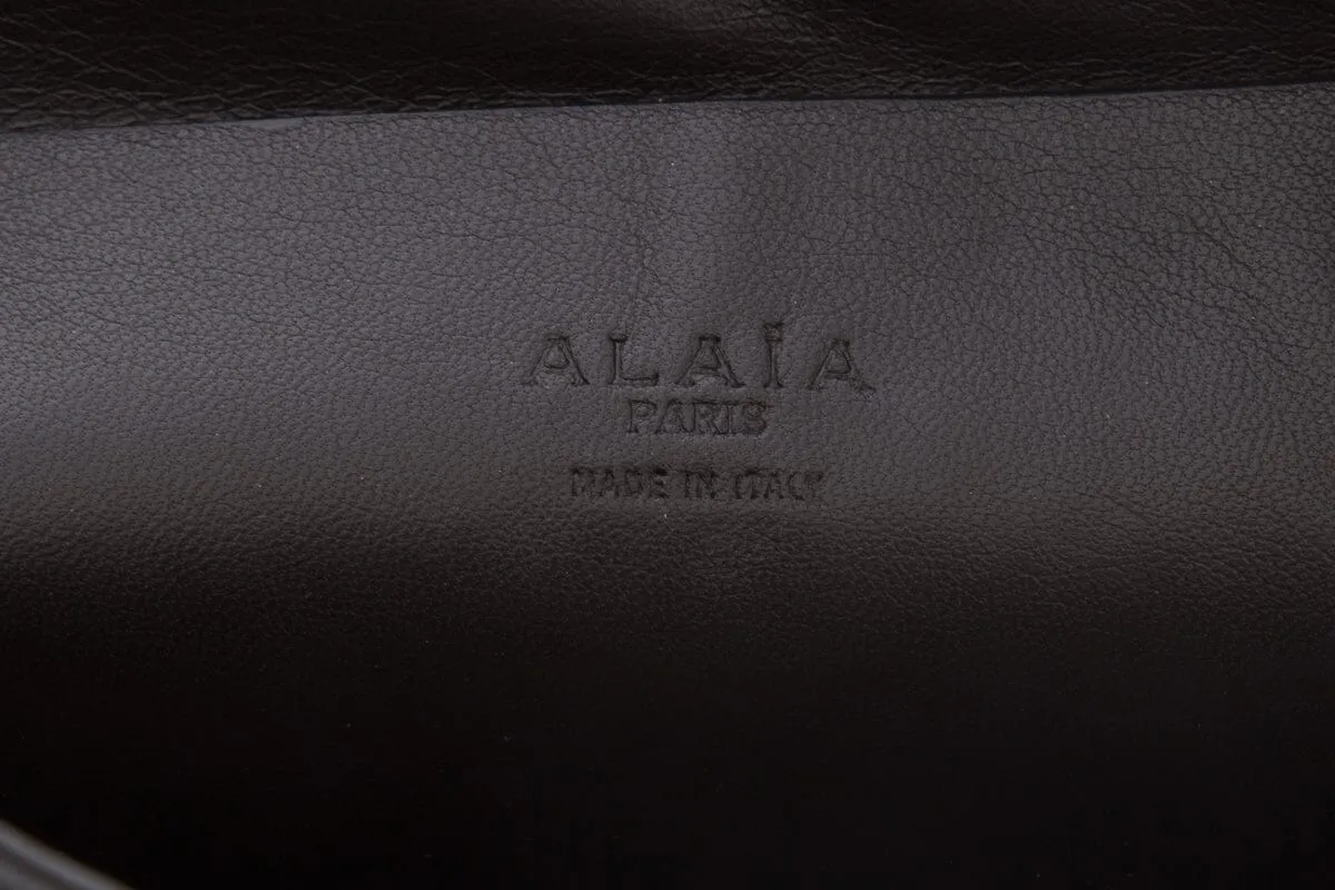 Alaia Black Pony Hair Studded Handbag