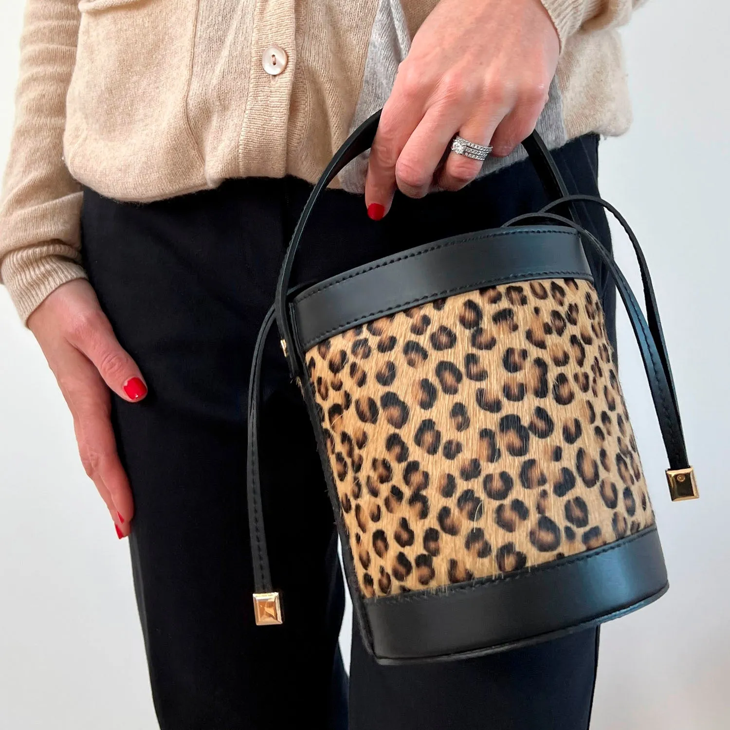 Anse Animal Print Bucket Bag