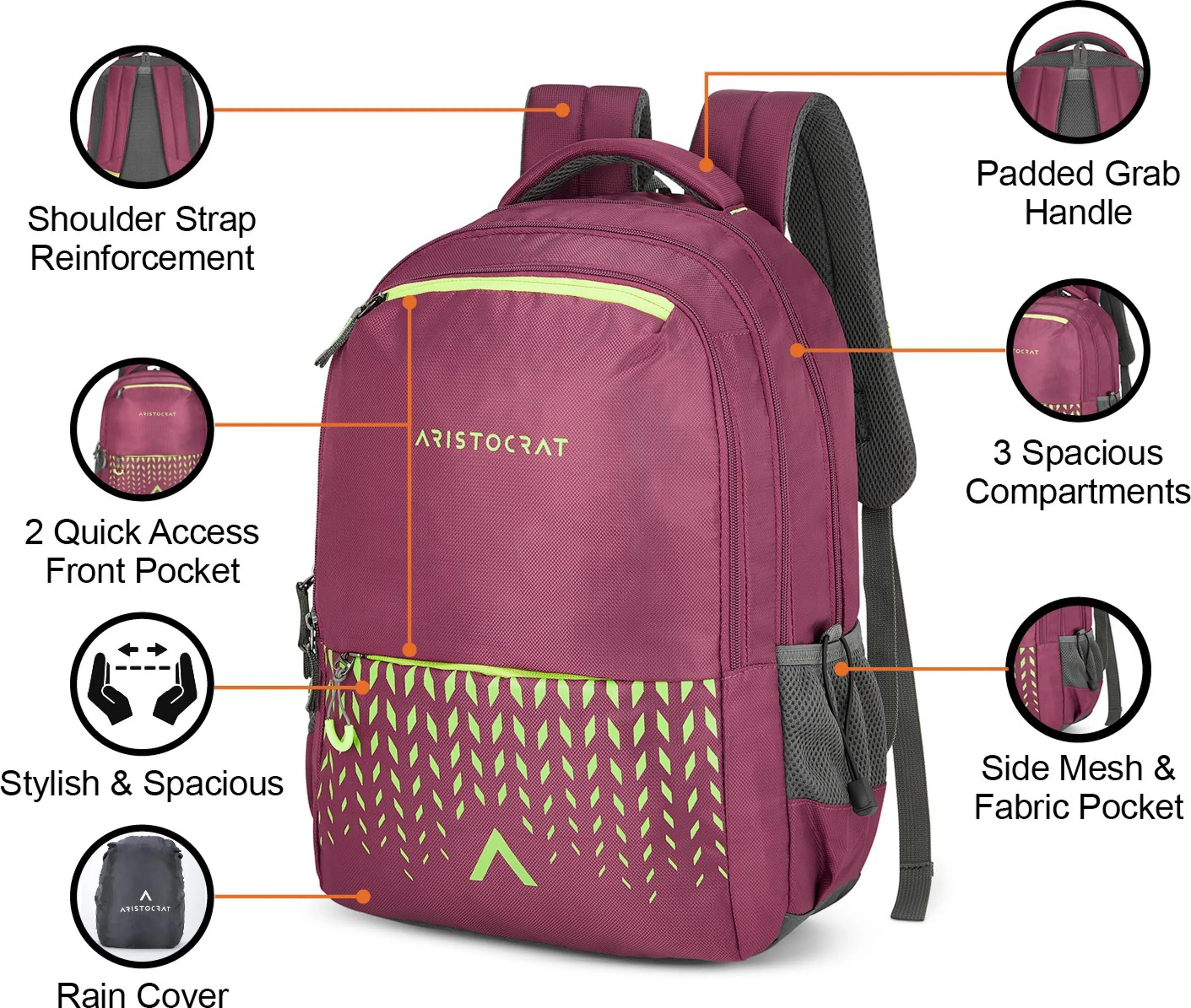 Aristocrat Bean Backpack (Wine)