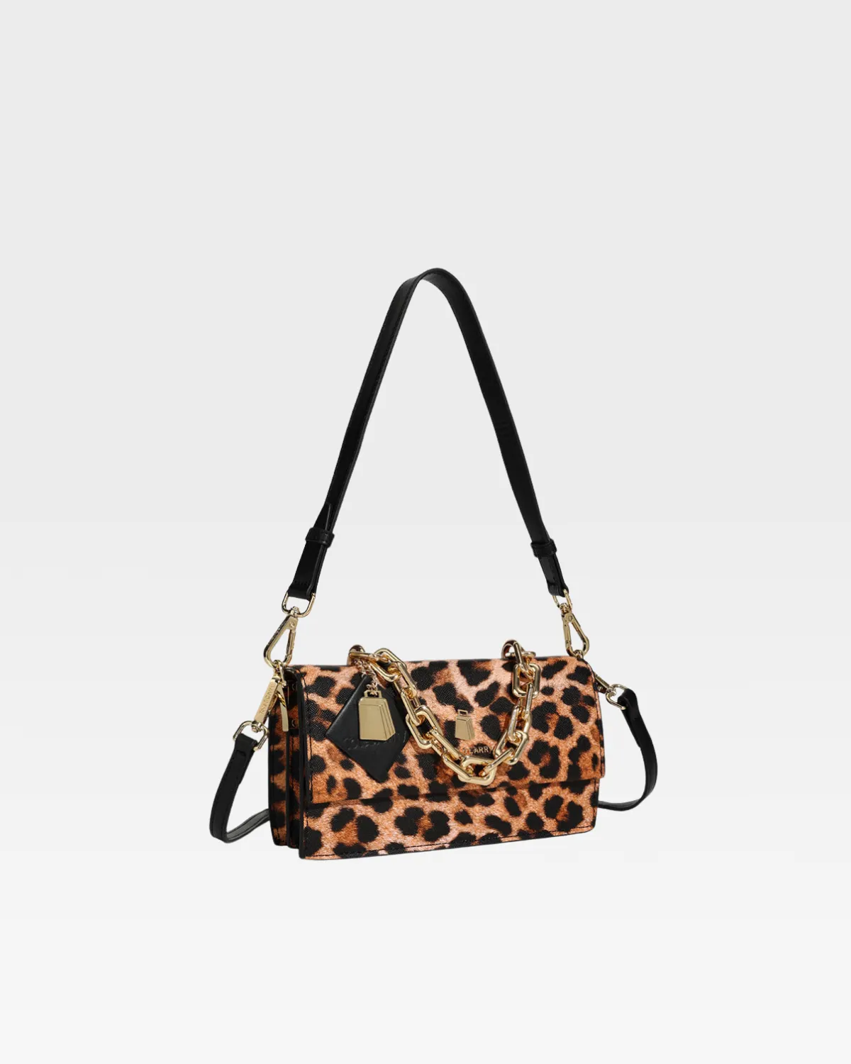 Beige Leopard Print Shoulder Bag