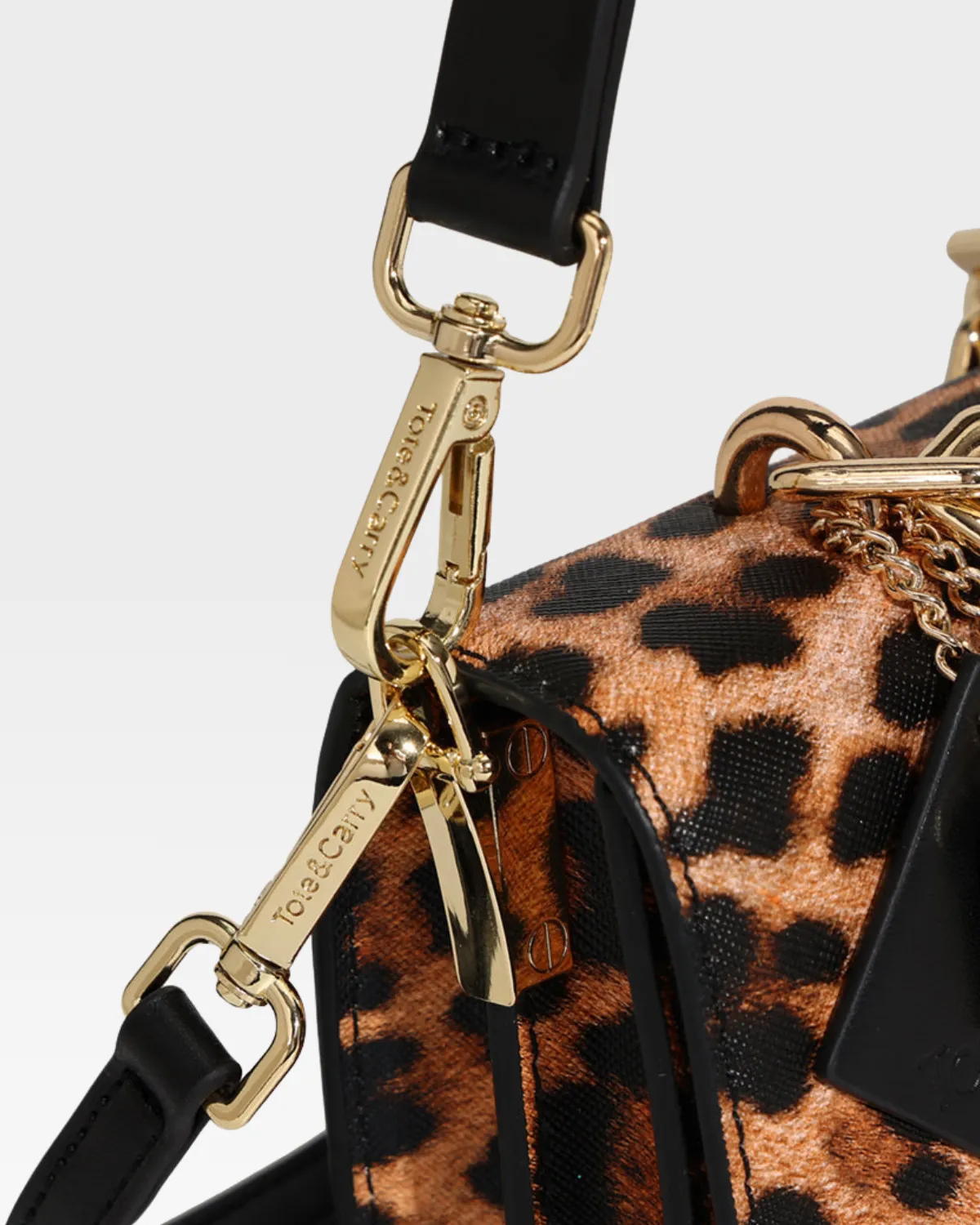 Beige Leopard Print Shoulder Bag