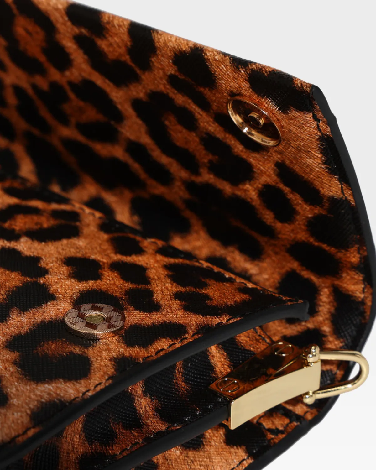 Beige Leopard Print Shoulder Bag