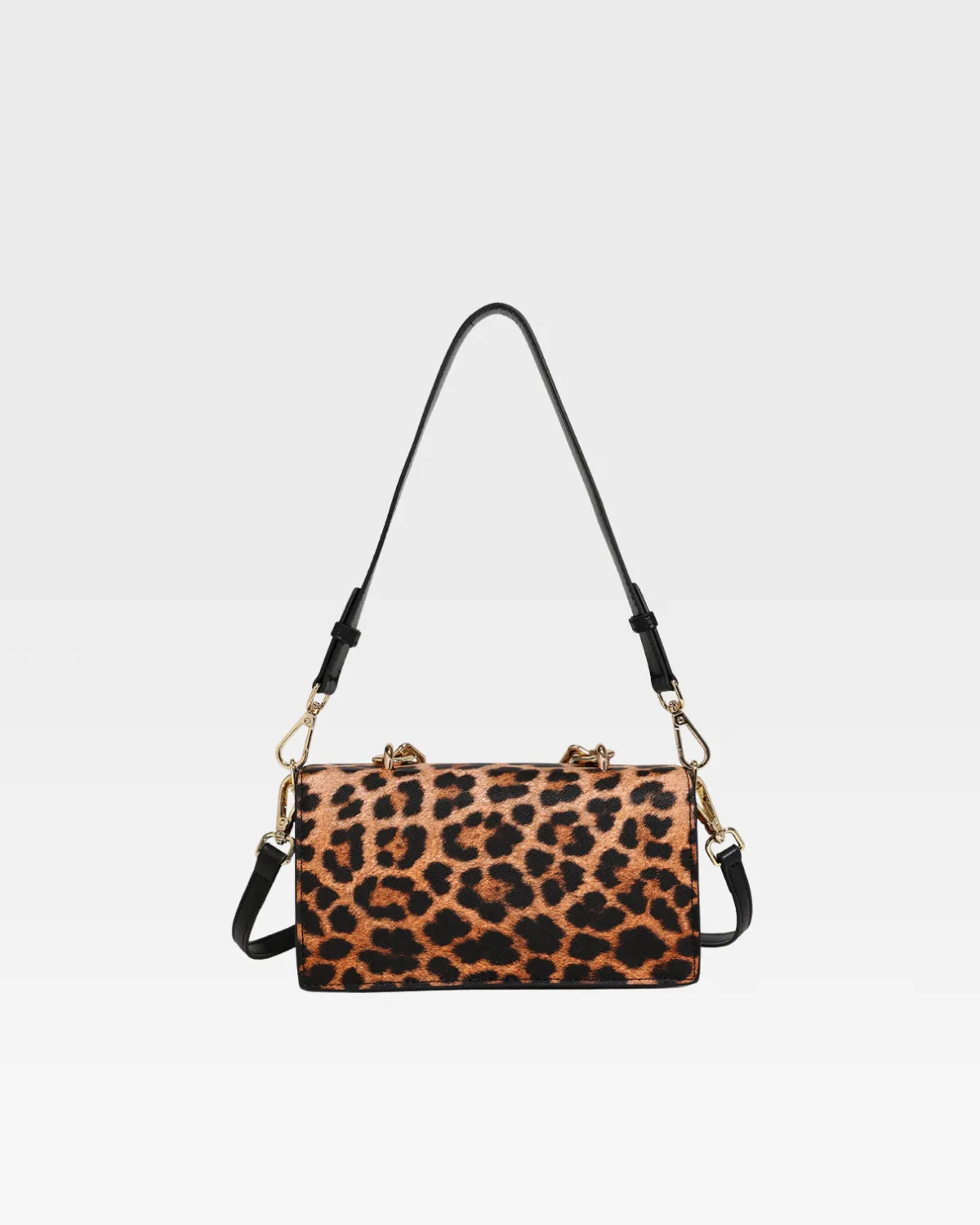 Beige Leopard Print Shoulder Bag