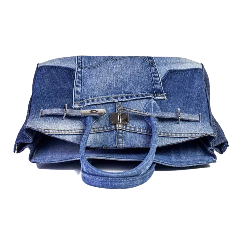 Birkin Style Jean Handbag - Available in 4 sizes