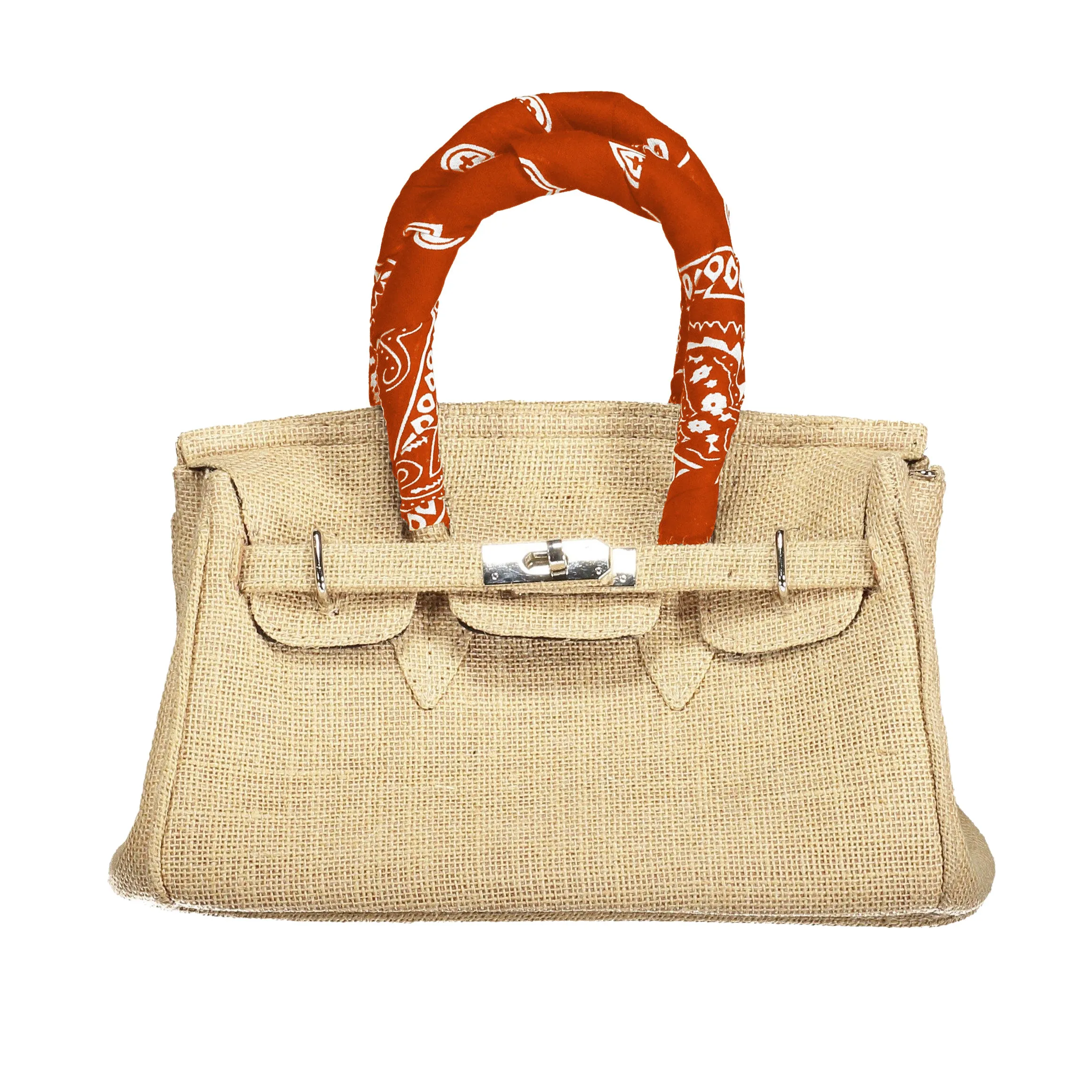 Birkin Style Jute Bag