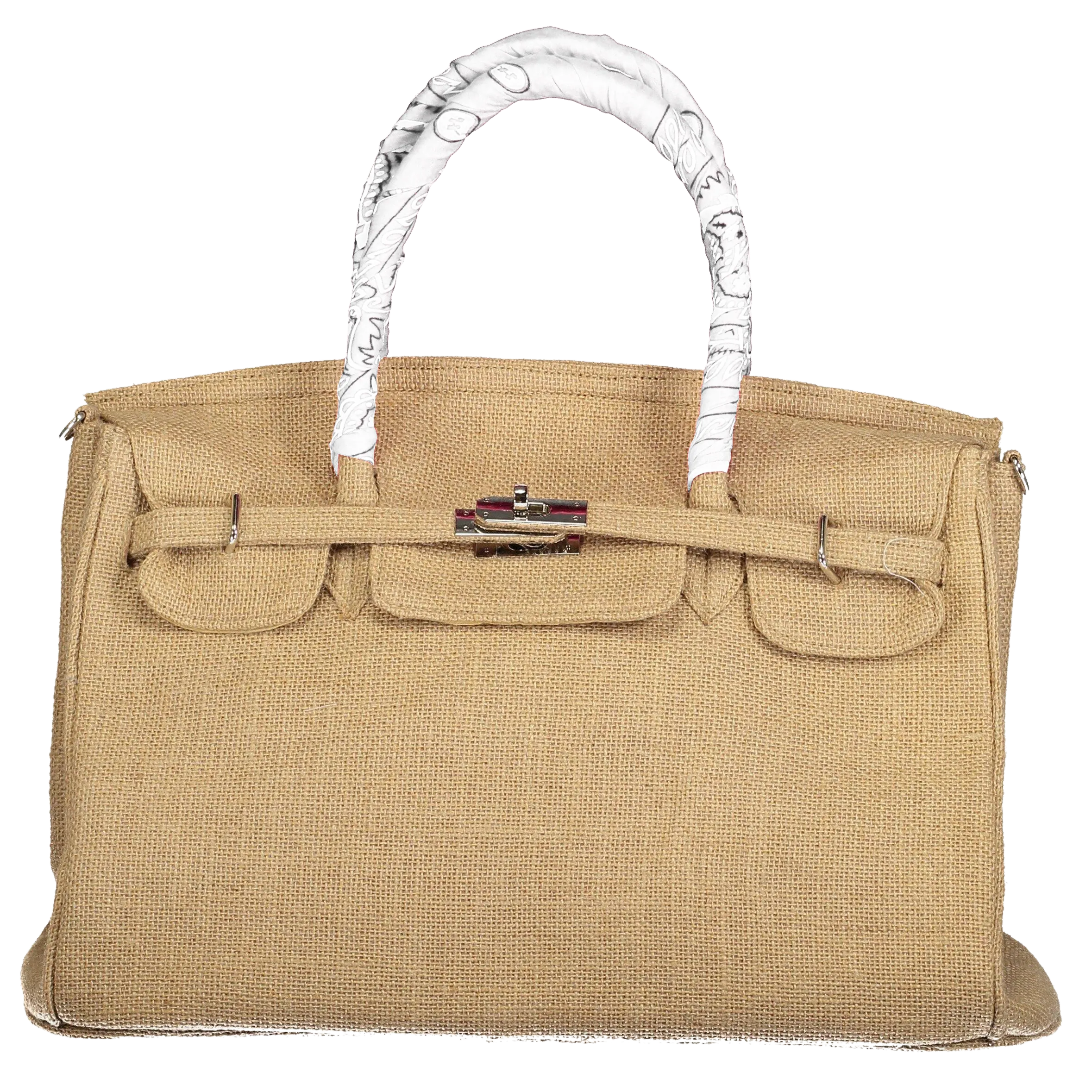 Birkin Style Jute Bag