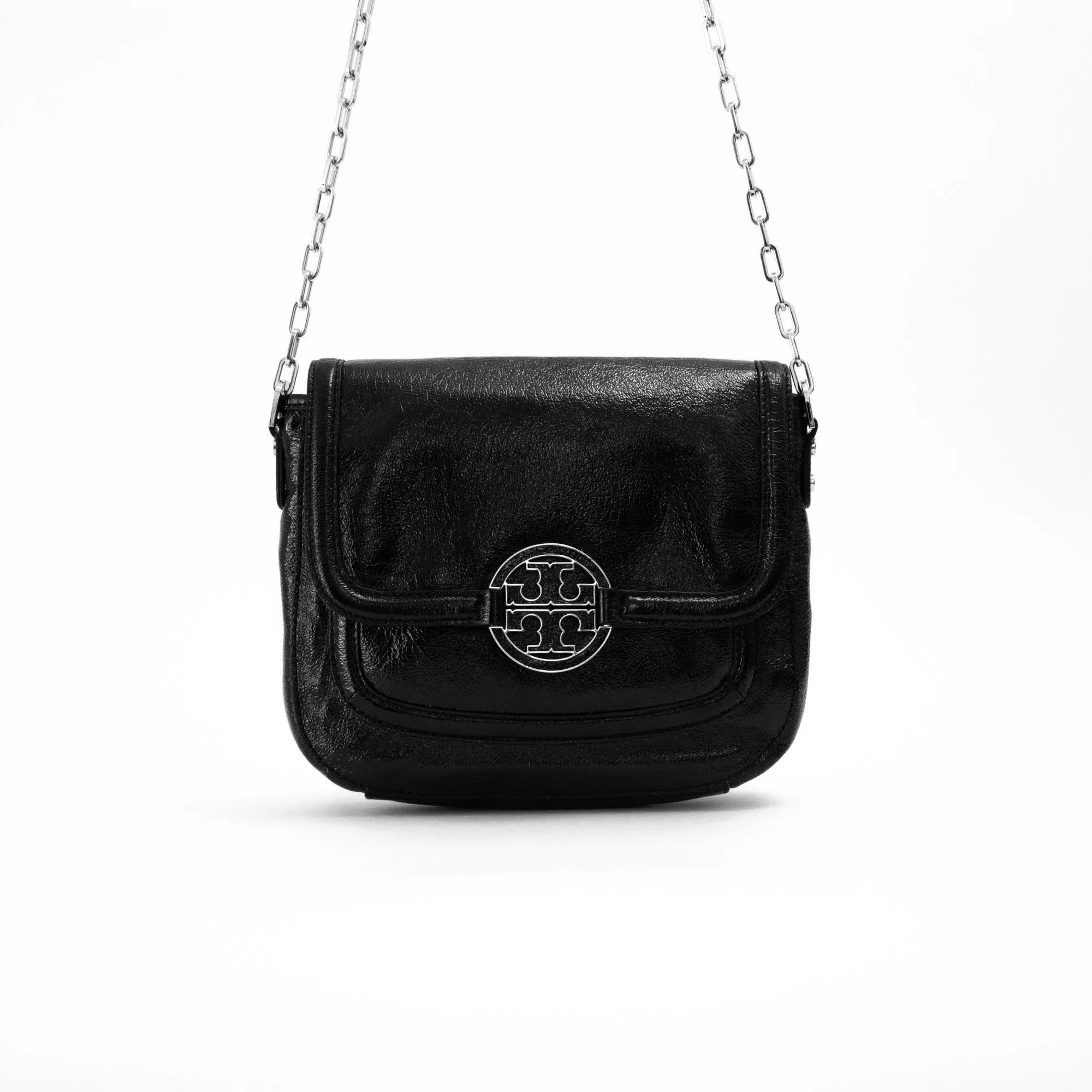 Black Patent Leather Shoulder Bag