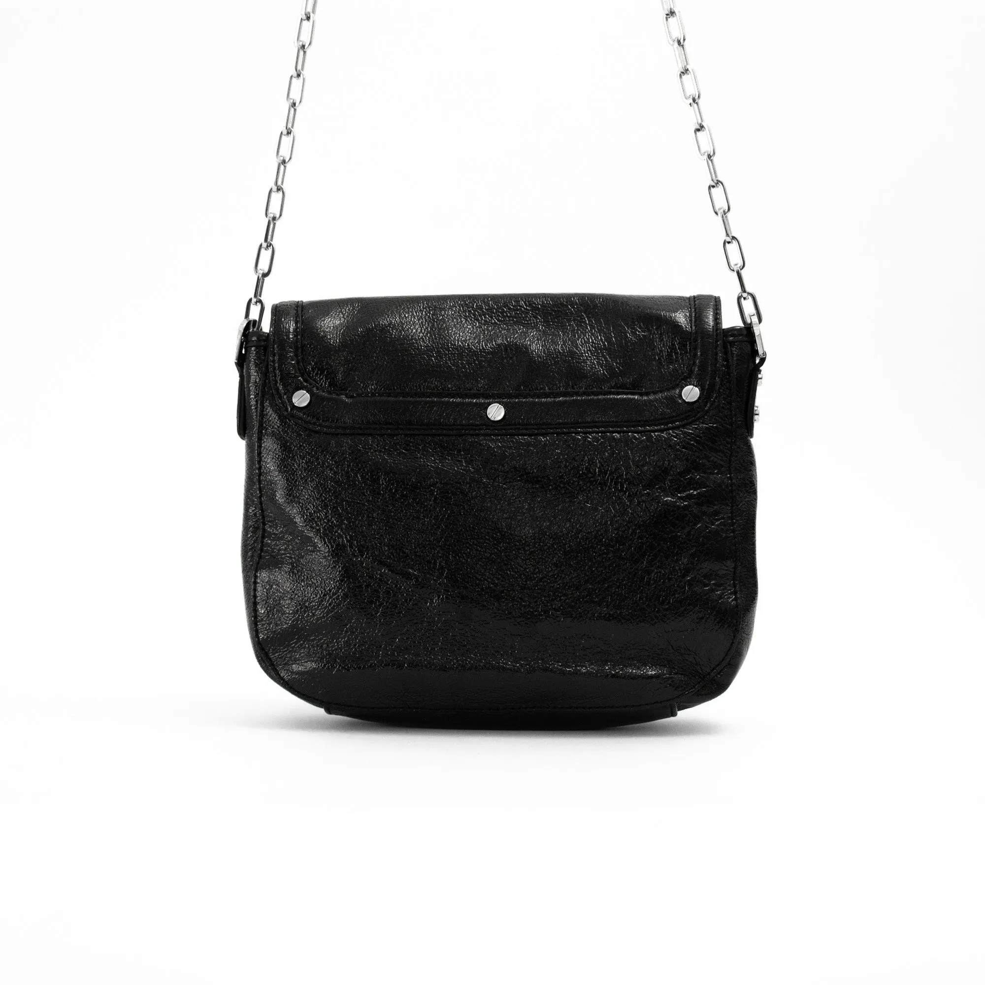 Black Patent Leather Shoulder Bag