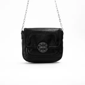 Black Patent Leather Shoulder Bag