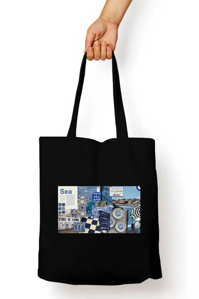 Blue Abstract Tote Bag