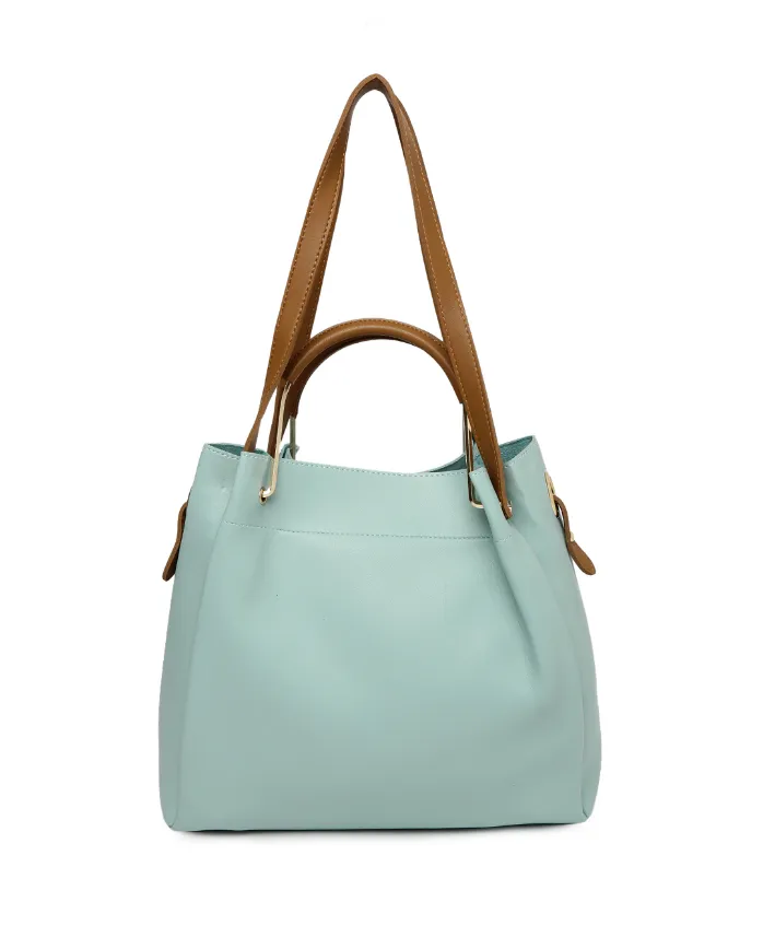 Blue Solid Shoulder Bag