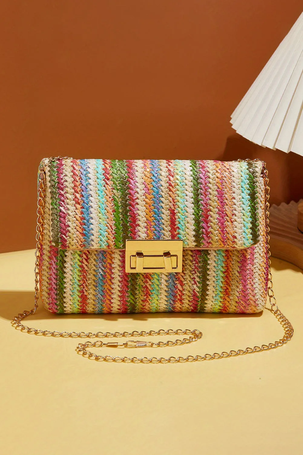 Bohemian Woven Gold Chain Shoulder Bag