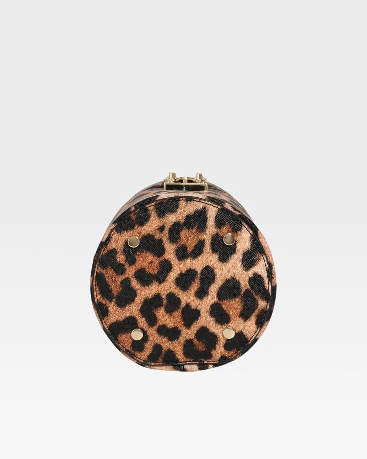 Brown Leopard Mini Barrel Purse