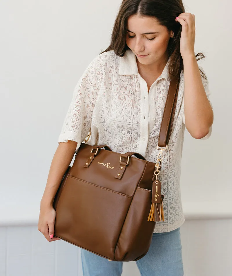 Carina Tote Bag - Coffee Brown