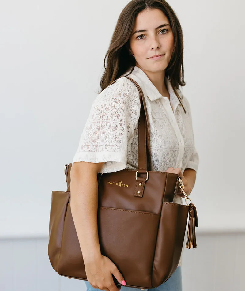 Carina Tote Bag - Coffee Brown