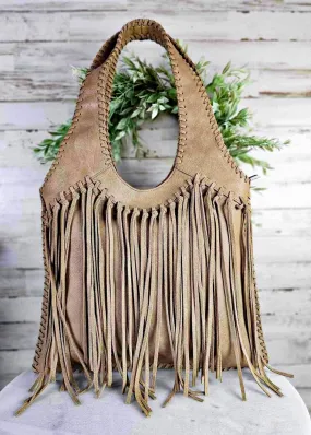 Concealed Carry Fringe Hobo Handbag