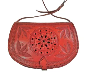 Creation of Marrakesh - Orange Leather Shoulder Bag