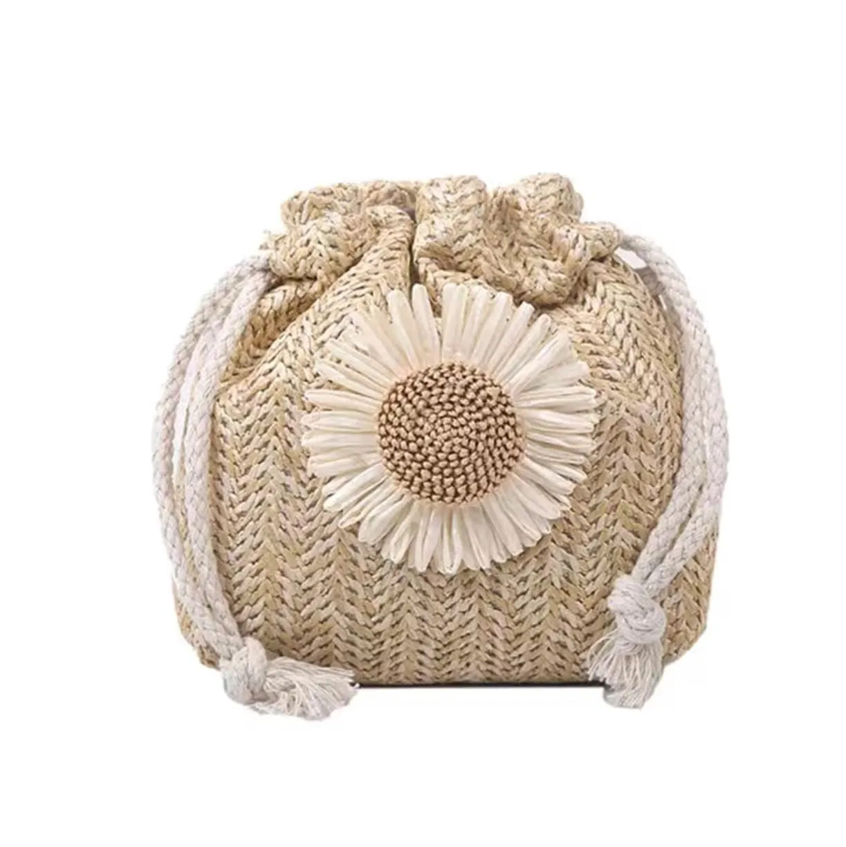 Daisy Bucket Bag, Crossbody, Drawstring Shoulder Bag