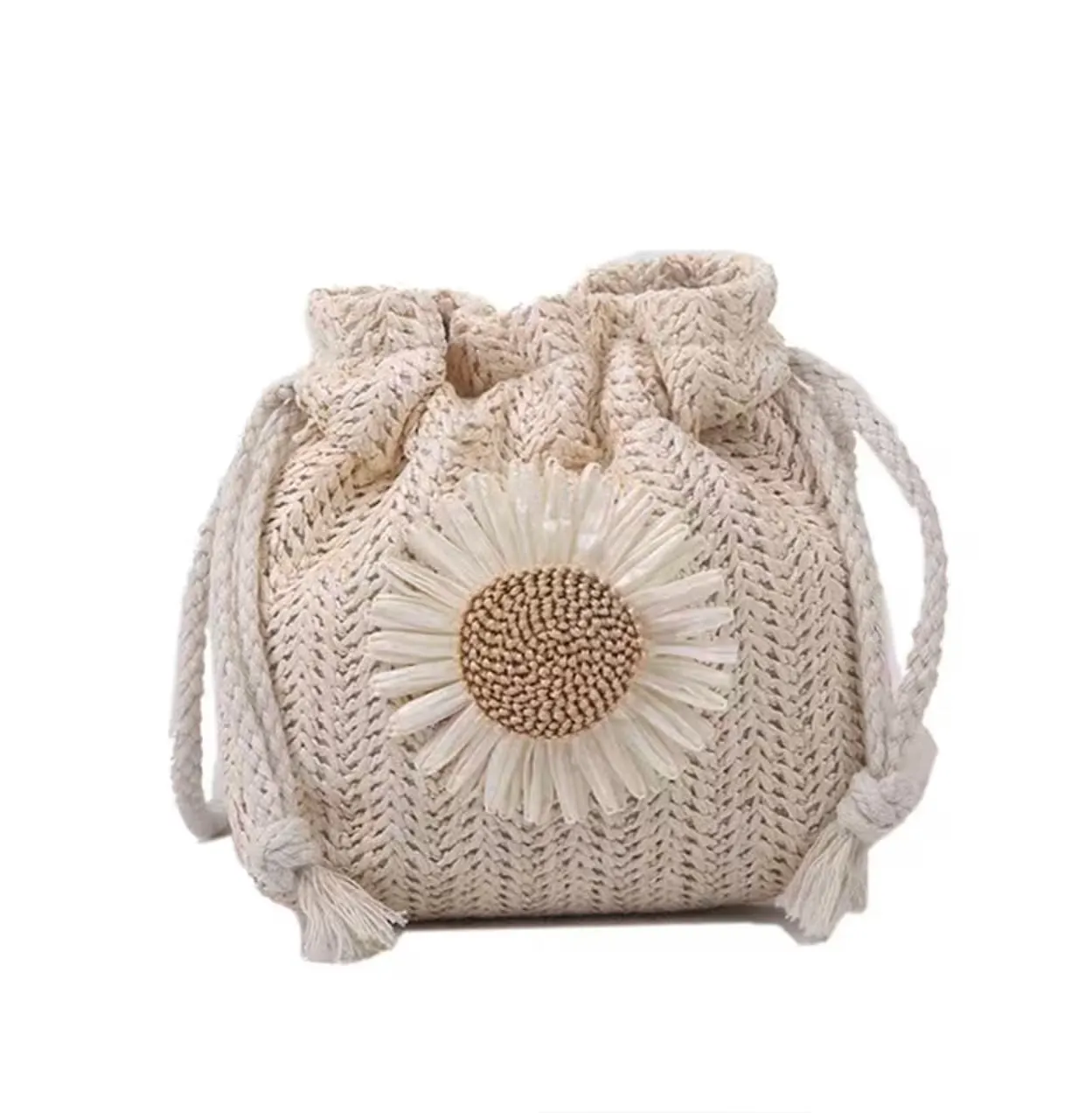 Daisy Bucket Bag, Crossbody, Drawstring Shoulder Bag