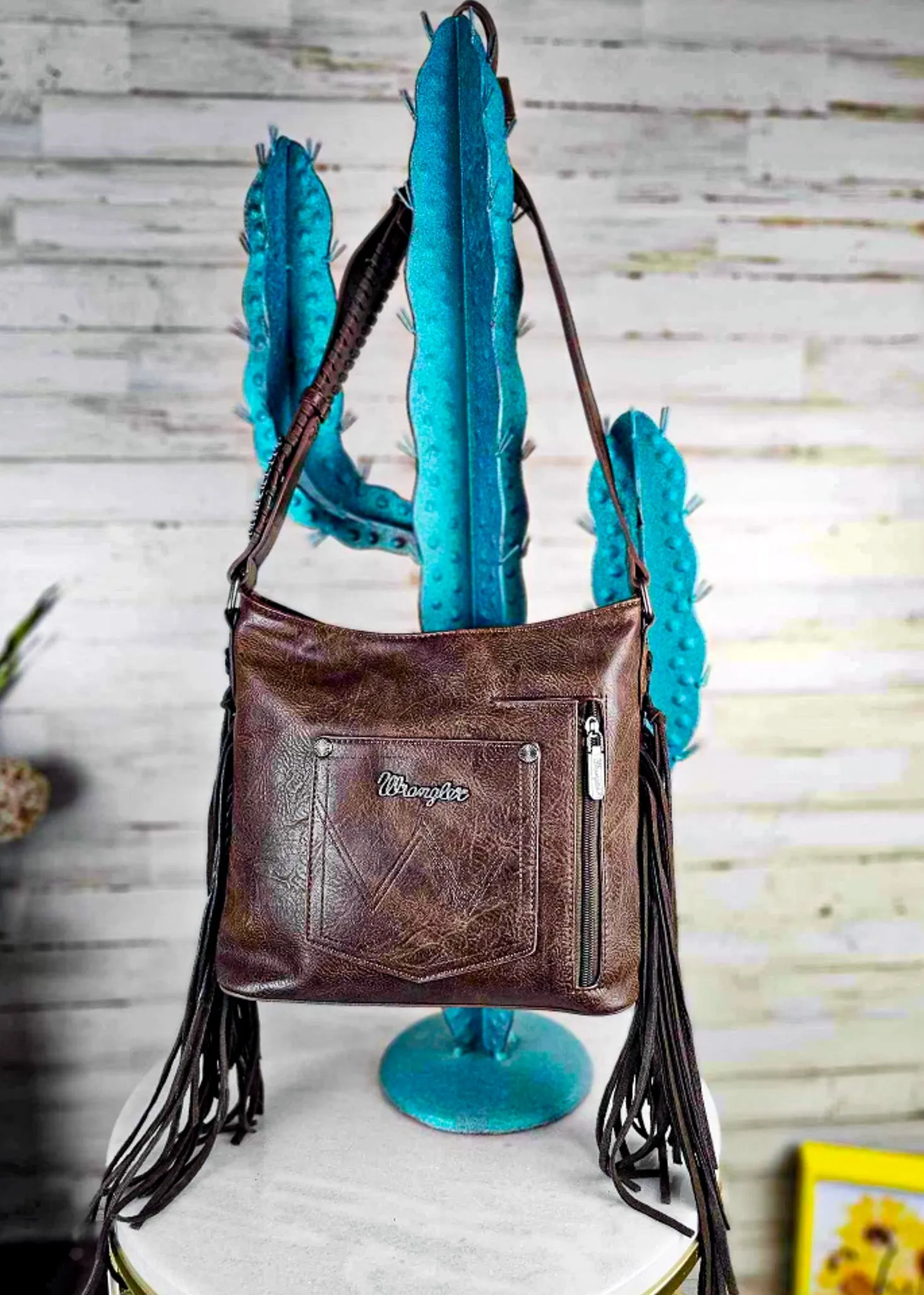 Dark Brown Gator Concealed Carry Handbag