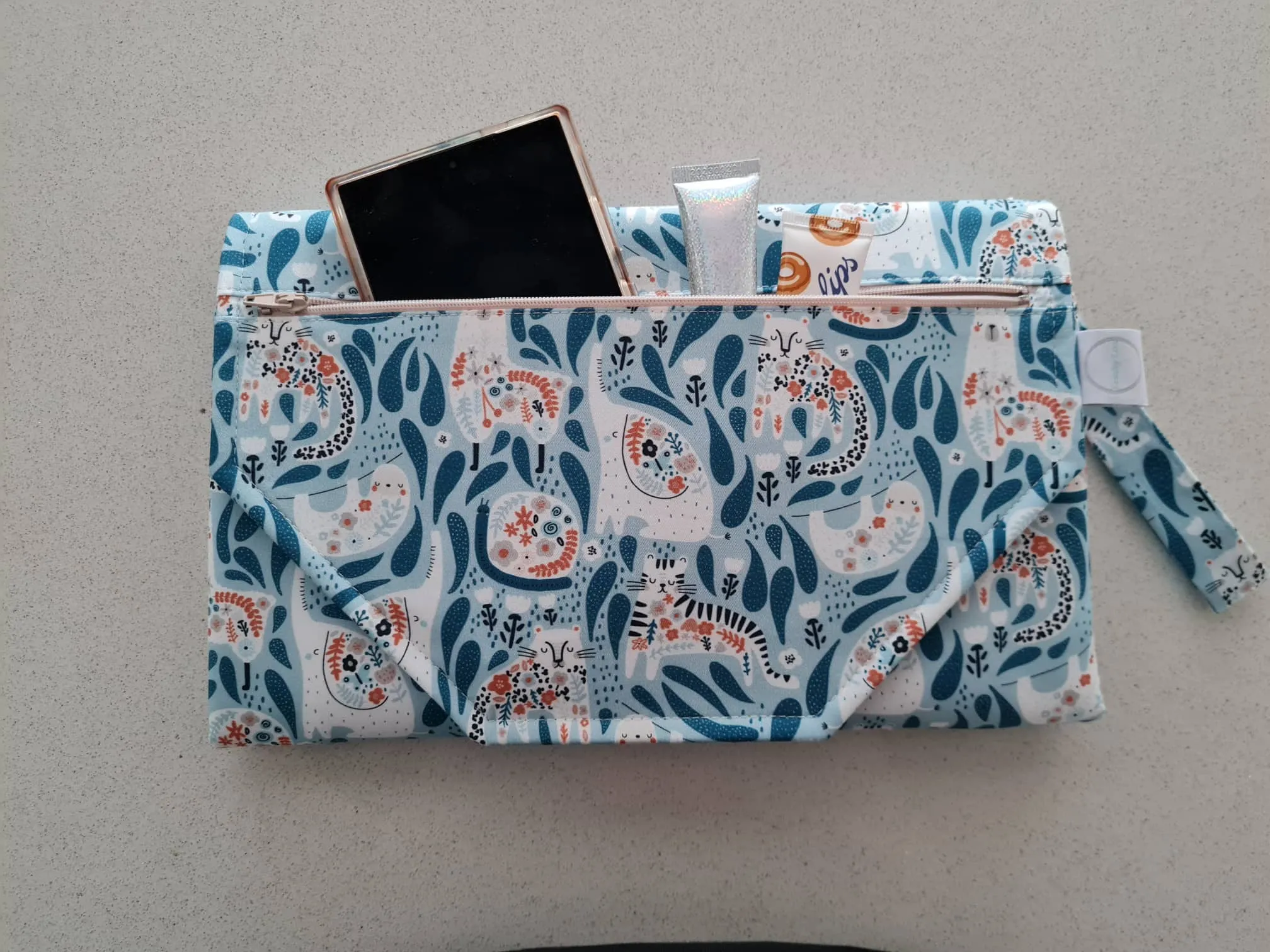 Elle zippered change mat clutch DELUXE