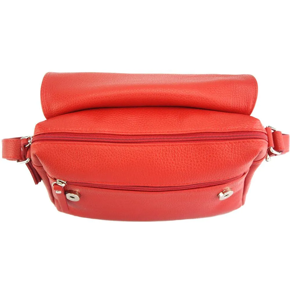 Ester leather shoulder bag