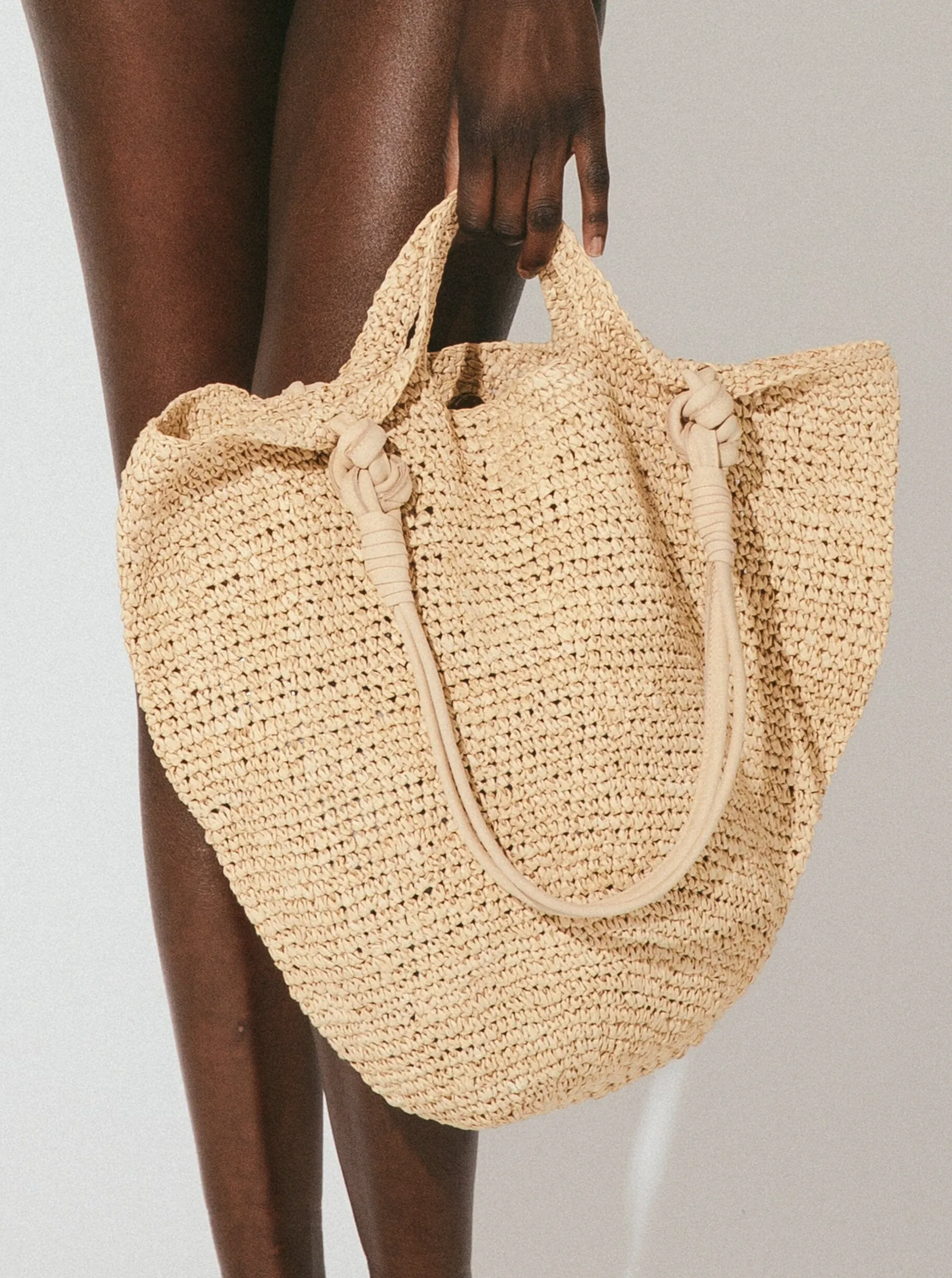 Graciela Raffia Shoulder Bag - Deep Natural