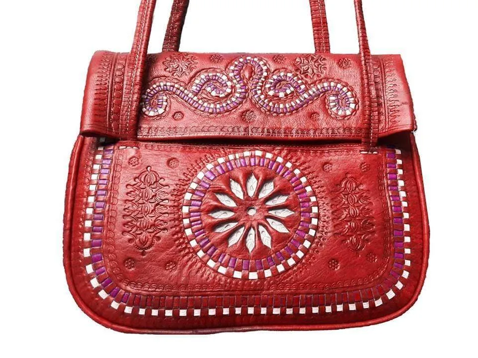 Jeblia Leather Tote Bag - Red