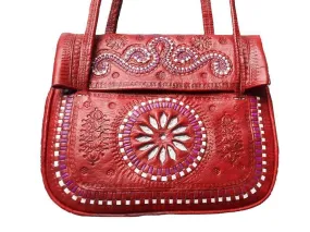 Jeblia Leather Tote Bag - Red