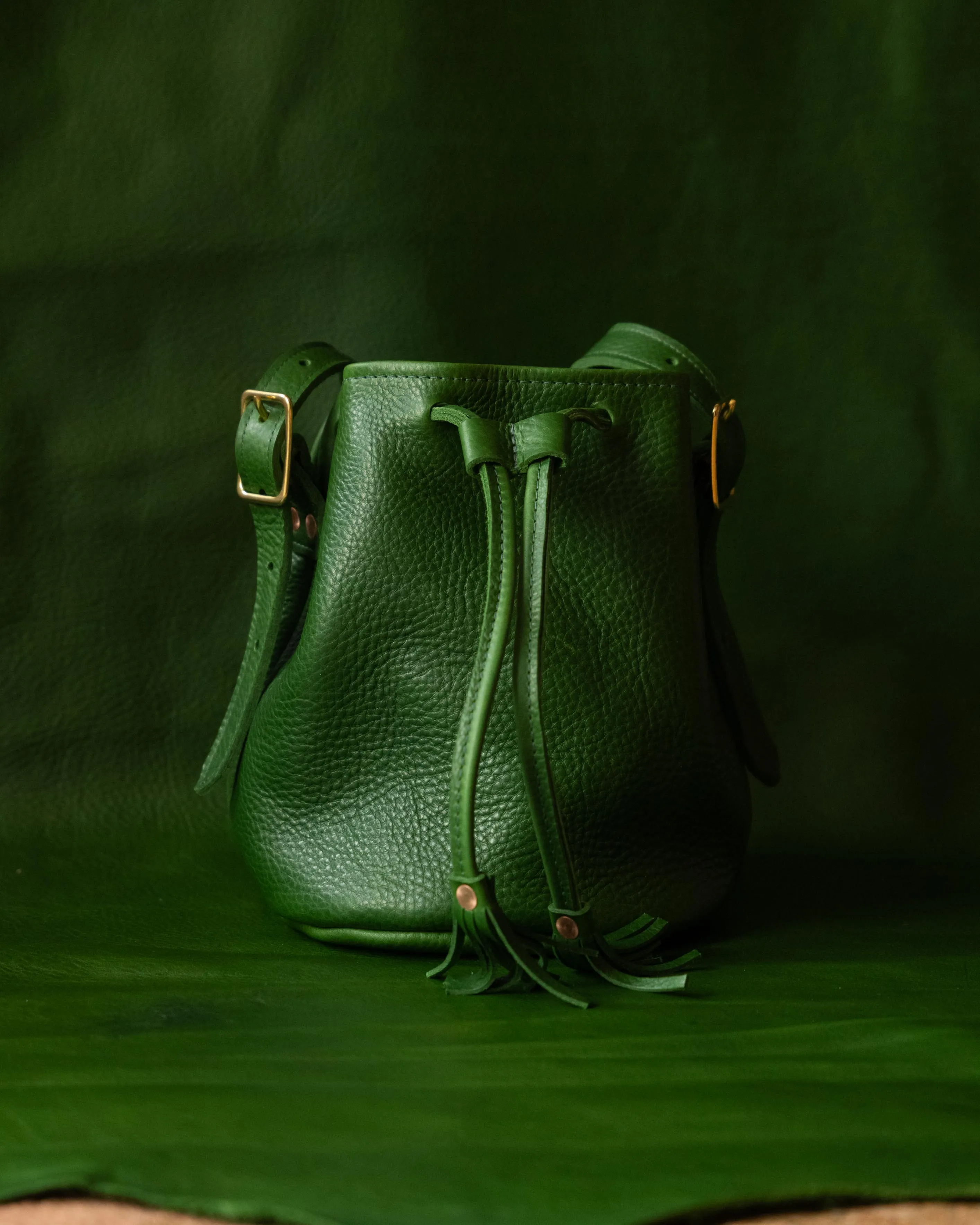 Leaf Cypress Bucket Bag