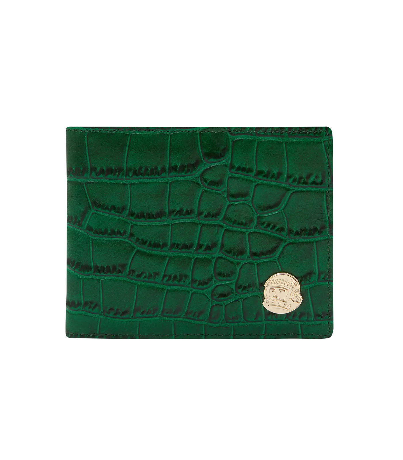 LEATHER WALLET - GREEN/ORANGE