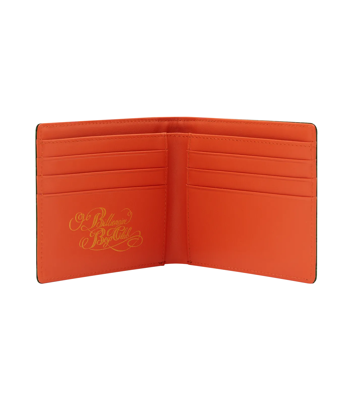 LEATHER WALLET - GREEN/ORANGE