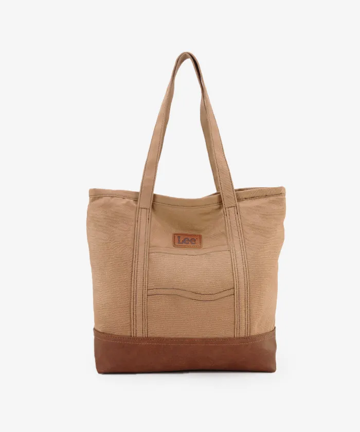 Lee Canvas Leather Blend Tote Bag