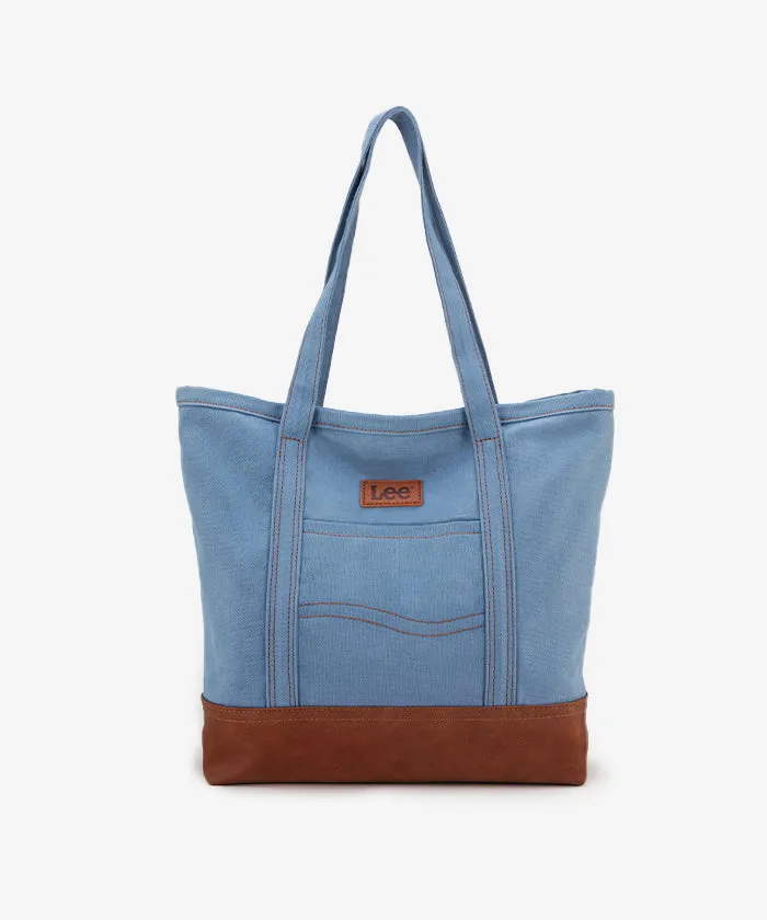 Lee Canvas Leather Blend Tote Bag