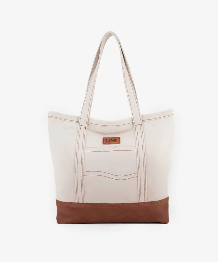 Lee Canvas Leather Blend Tote Bag