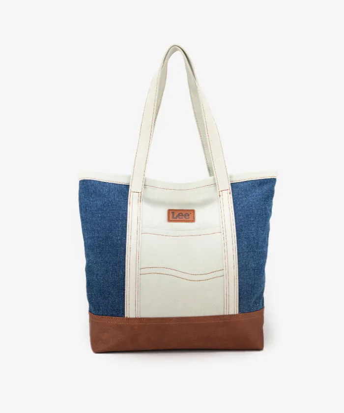 Lee Canvas Leather Blend Tote Bag