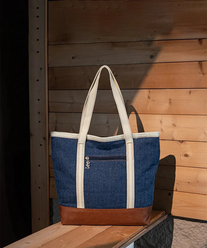 Lee Canvas Leather Blend Tote Bag