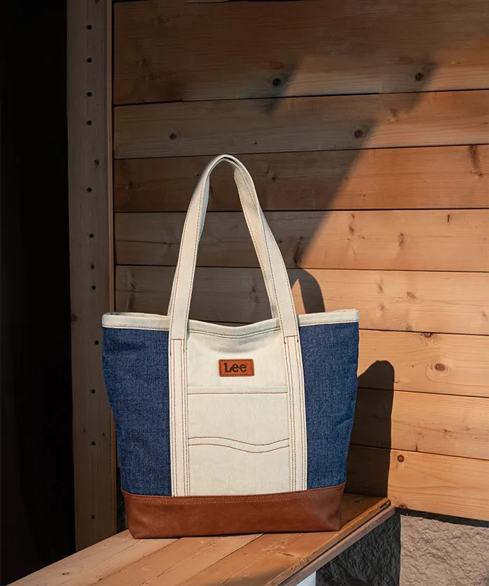 Lee Canvas Leather Blend Tote Bag