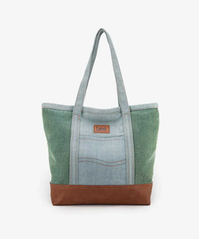 Lee Canvas Leather Blend Tote Bag