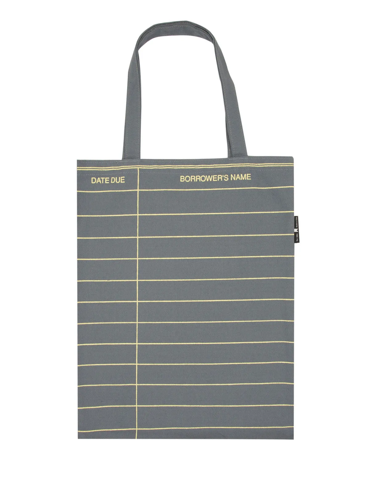 Library Card: Gray tote bag