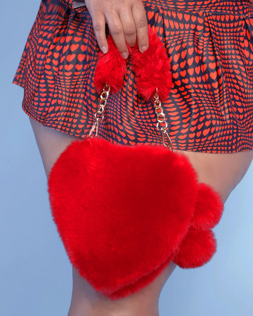 Lovesick Furry Heart Purse