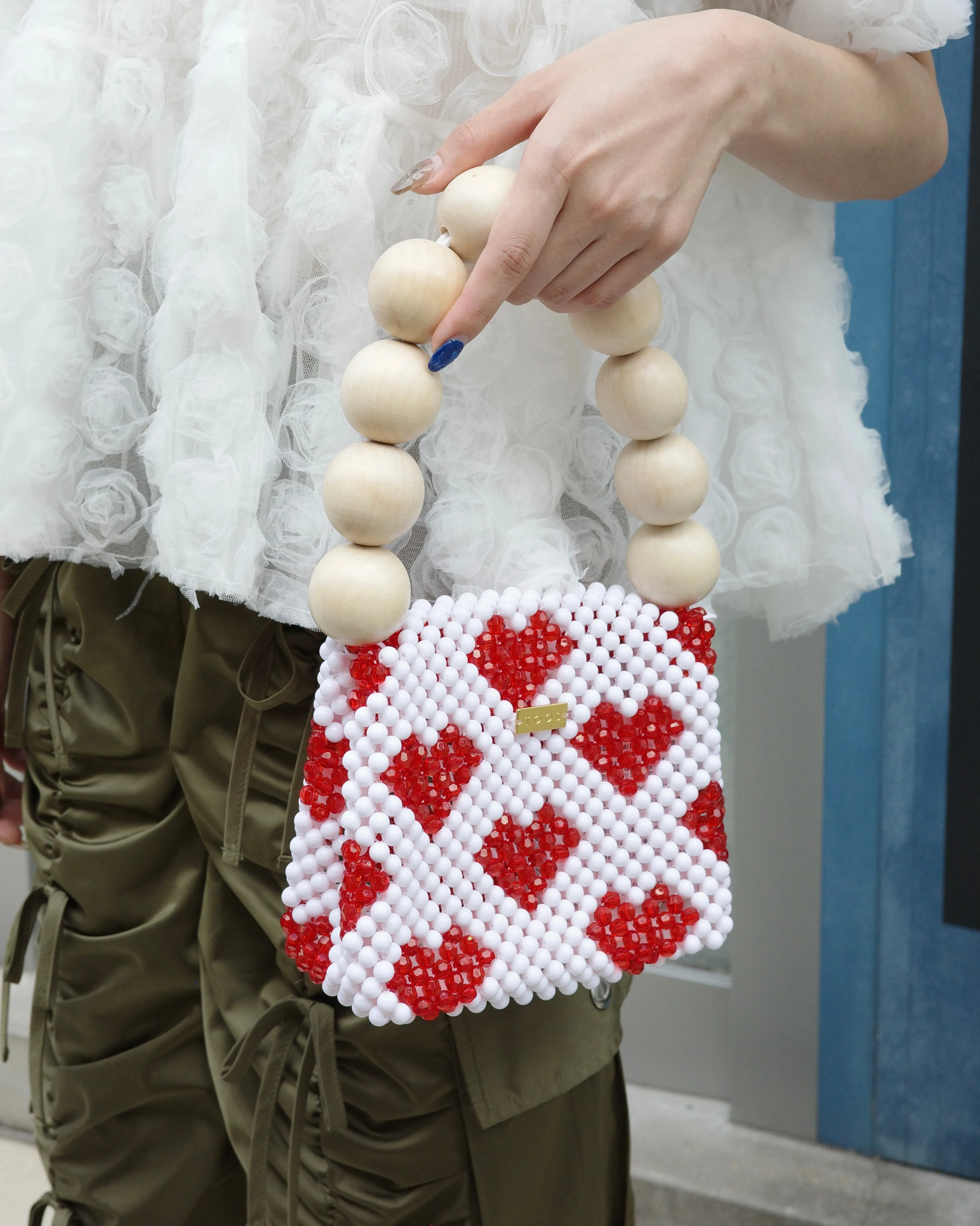 <b>TOOS</b><br>wood ball handbag (heart)