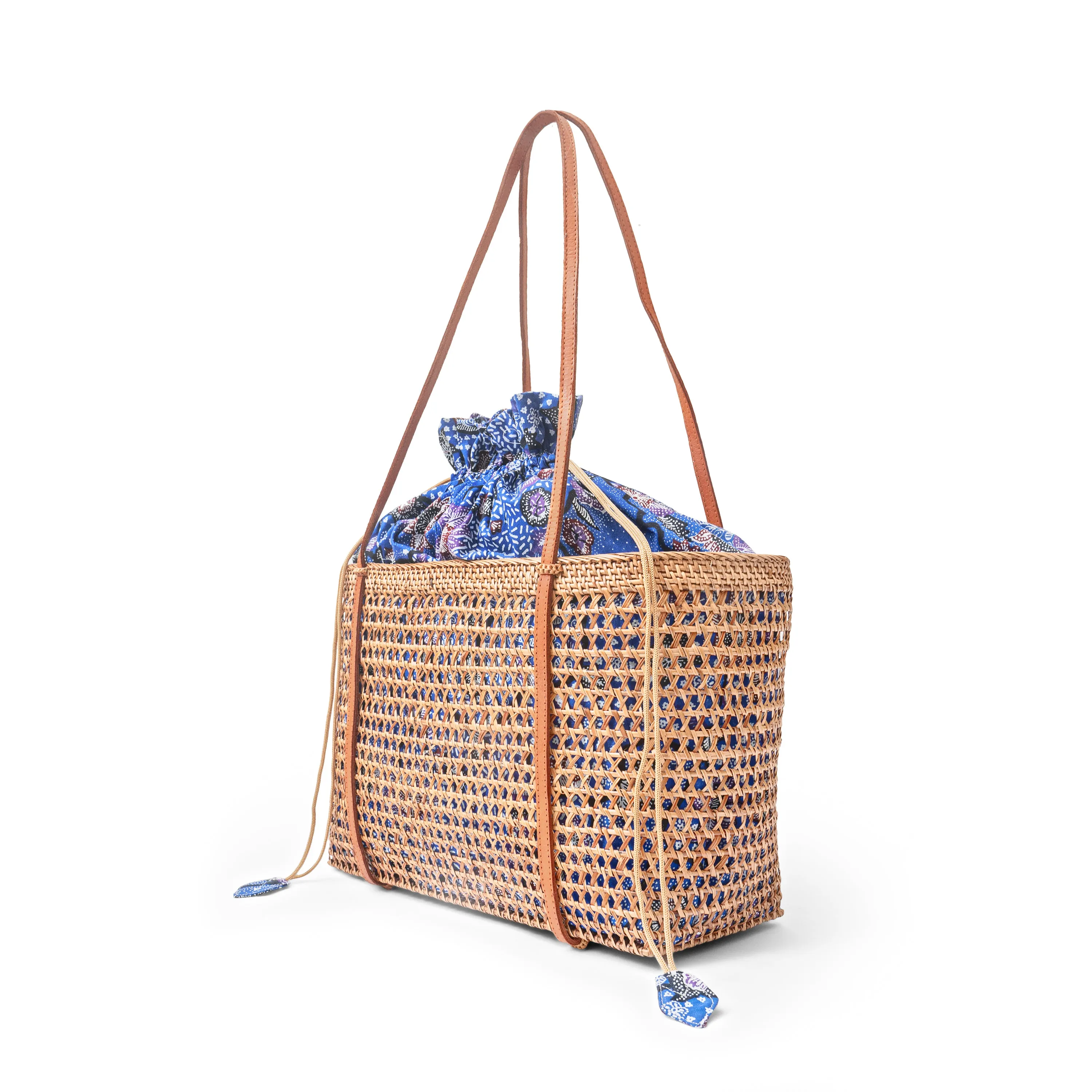 Mesh Rattan Tote Shoulder Bag