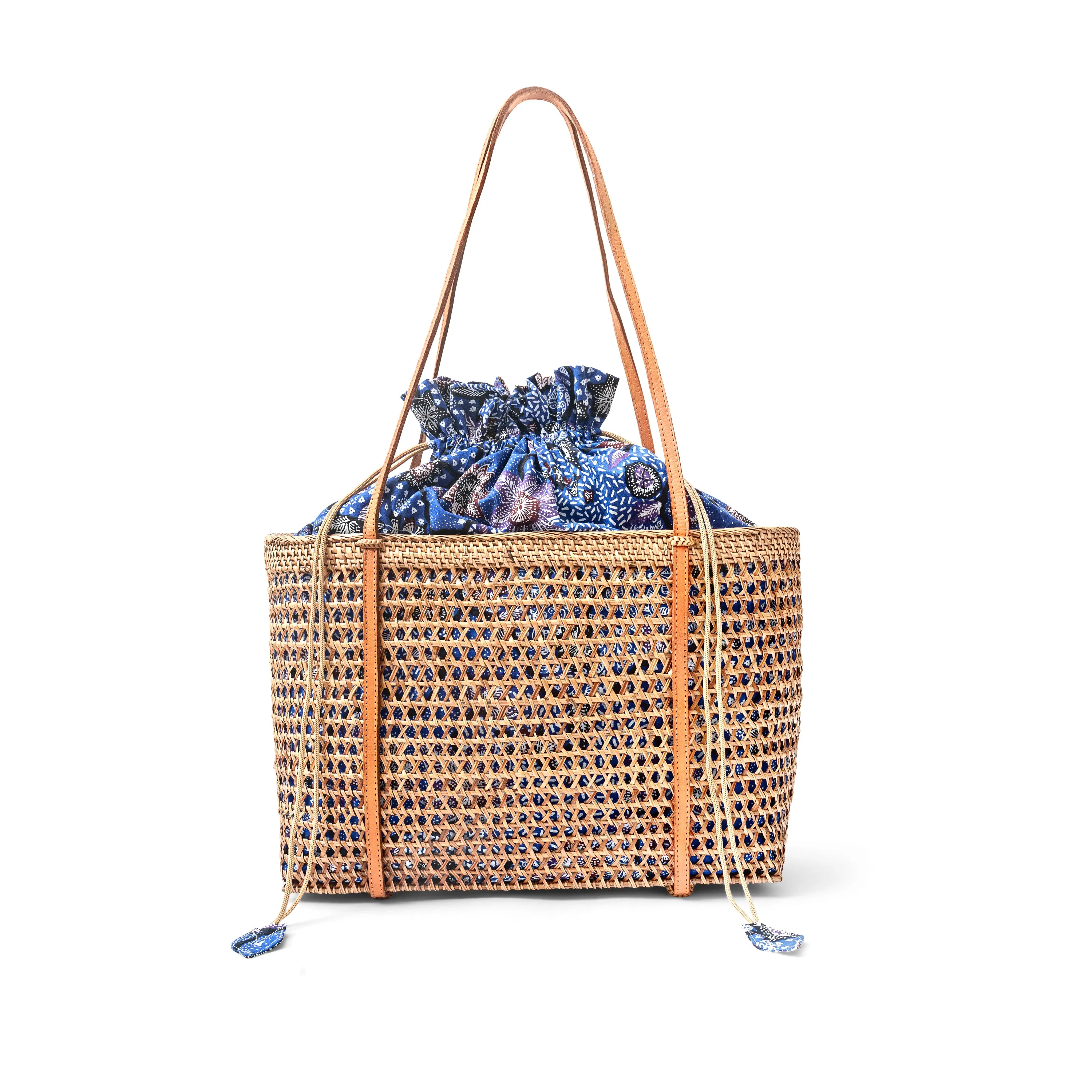 Mesh Rattan Tote Shoulder Bag