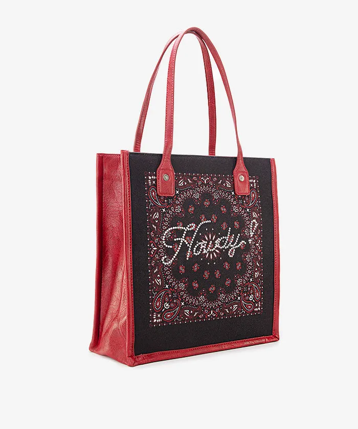 Montana West Bandana Rhinestone Tote Bag