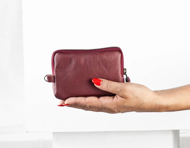 Myrto wallet - Burgundy leather