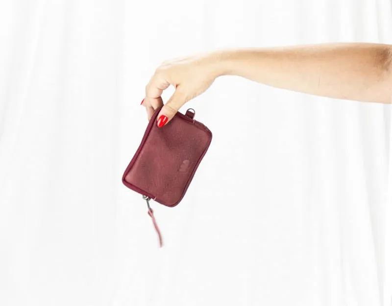 Myrto wallet - Burgundy leather