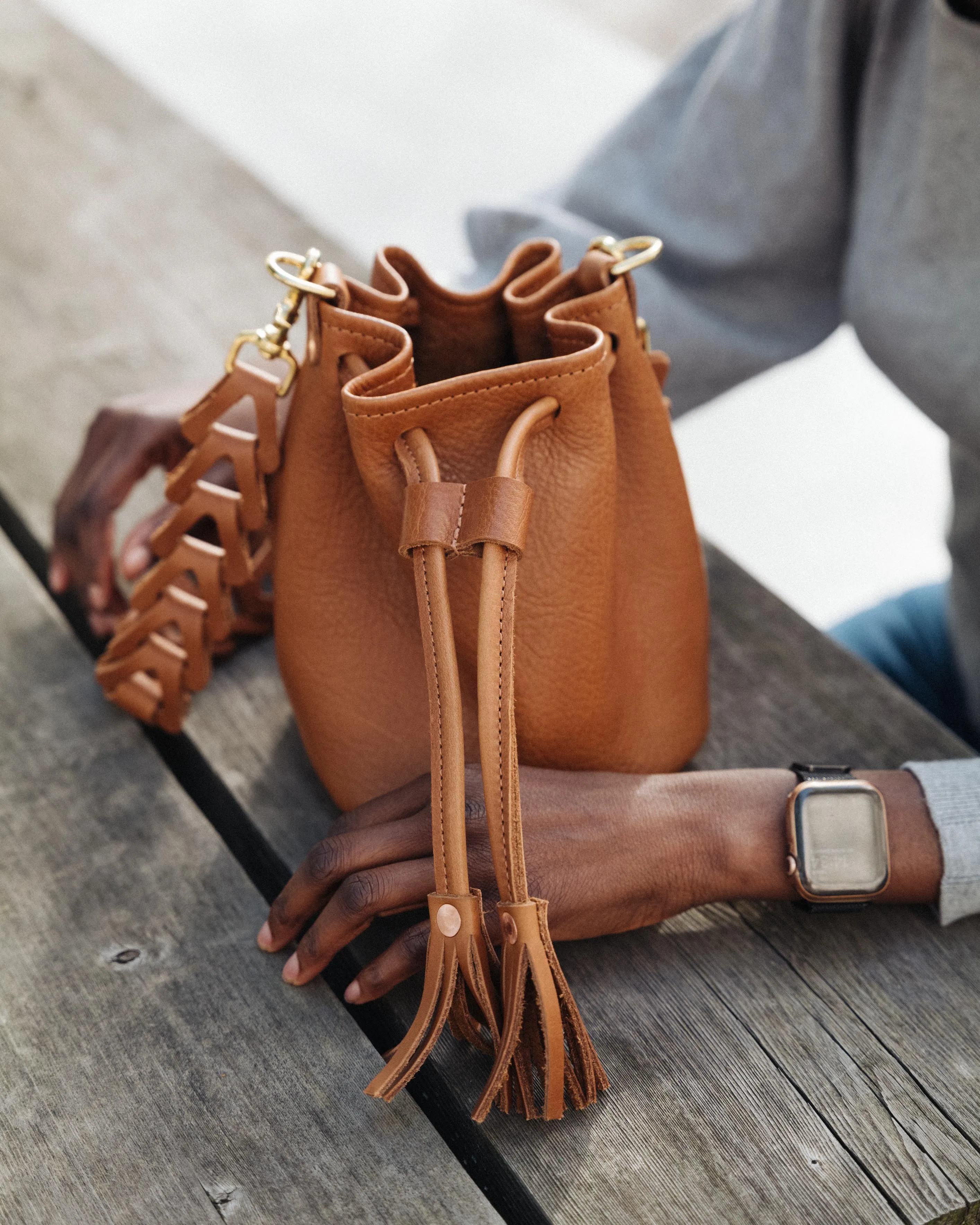 Navy Kodiak Mini Bucket Bag