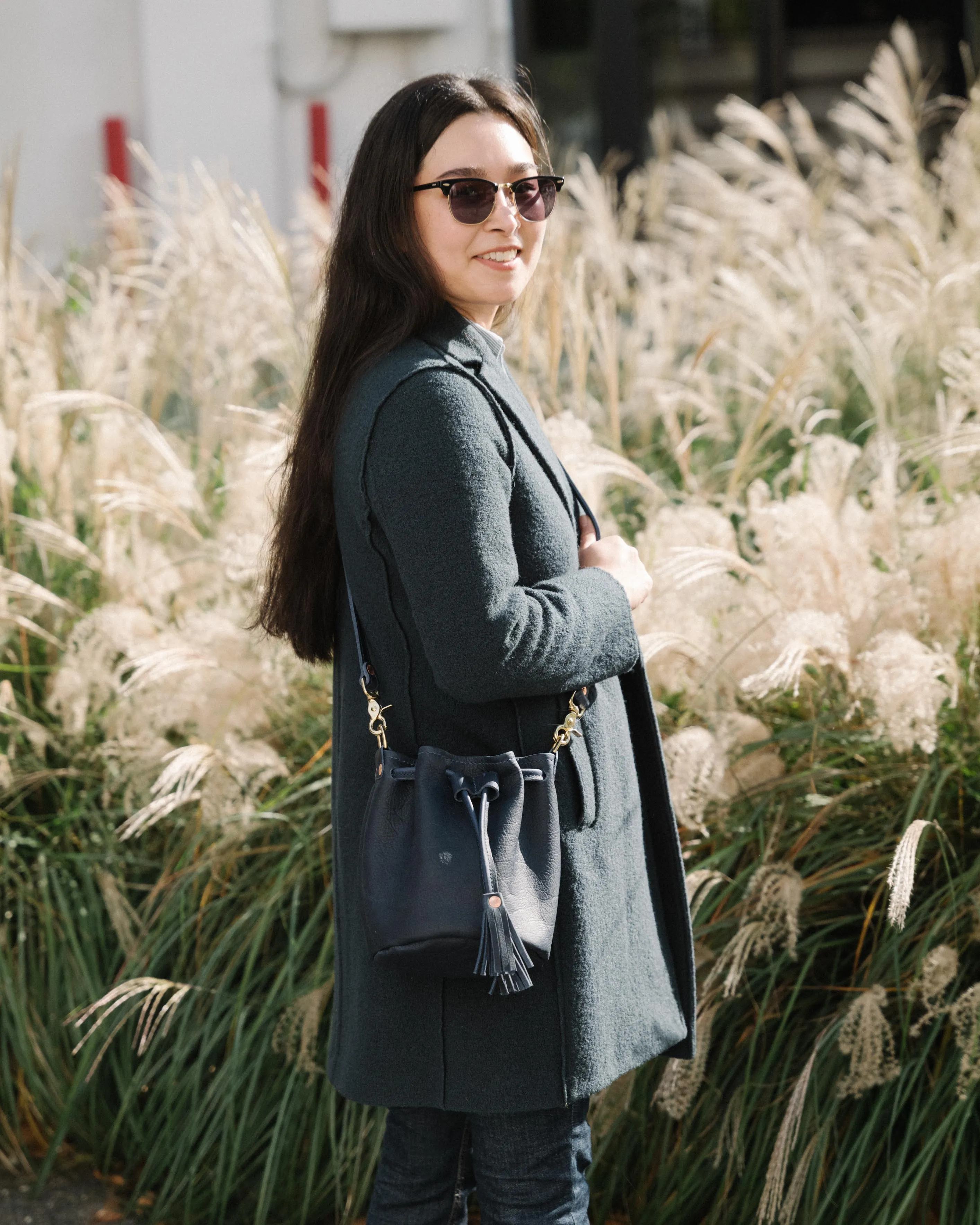 Navy Kodiak Mini Bucket Bag